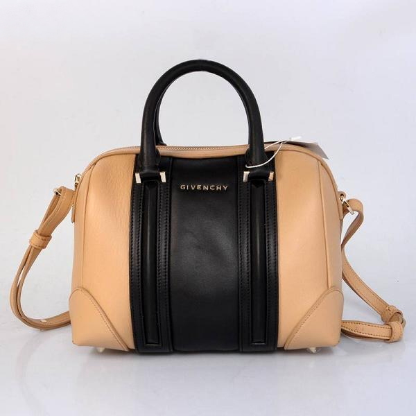 2013 Givenchy Lucrezia Calfskin leather bag 59267 black&apricot