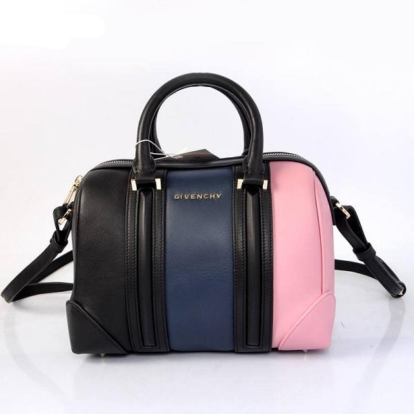 2013 Givenchy Lucrezia Calfskin leather bag 59267 black&blue&pink