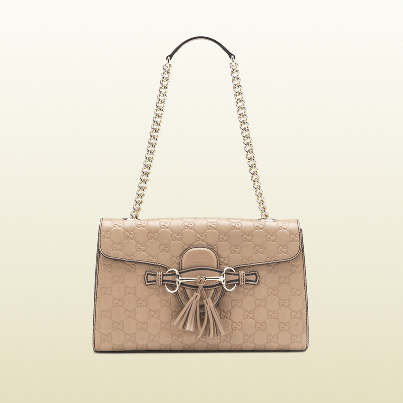 2013 Gucci emily antique rose guccissima leather shoulder bag