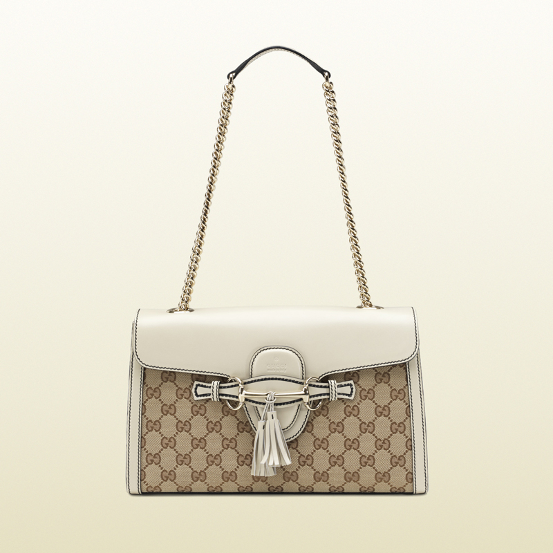 2013 Gucci emily original GG canvas chain shoulder bag