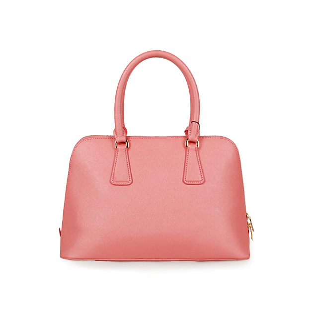 2013 Prada Saffiano Leather 33CM Two Handle Bag 0812 in Cherry pink