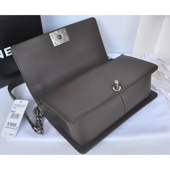 2014 Boy Chanel Flap Shoulder Bag Original Calf Leather A67086 Coffee