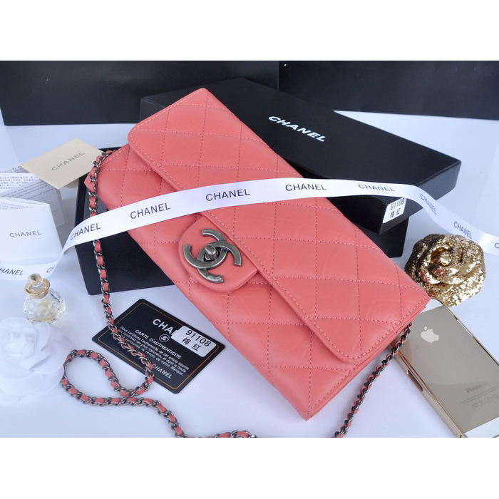 2014 Chanel Classic Flap Bags Original Leather A91108 Rose