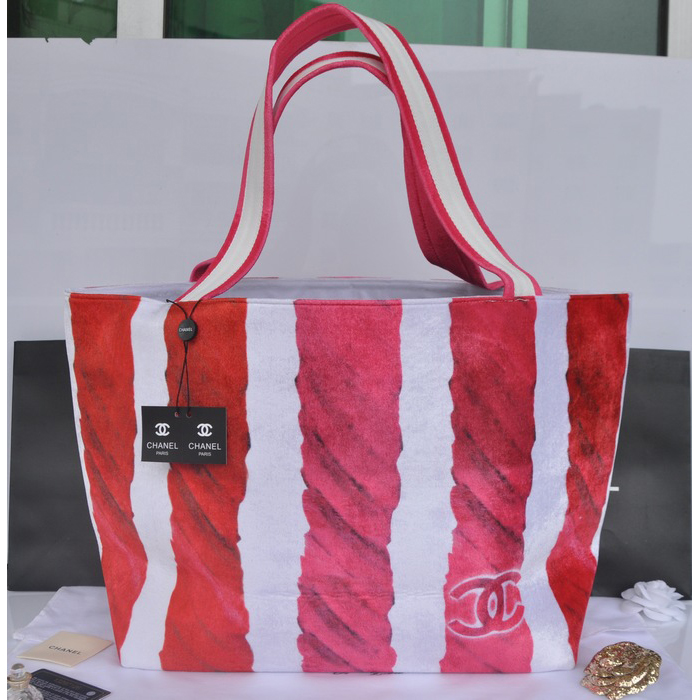 2014 Chanel Shoulder Bag Cotton Satin A66946 Red