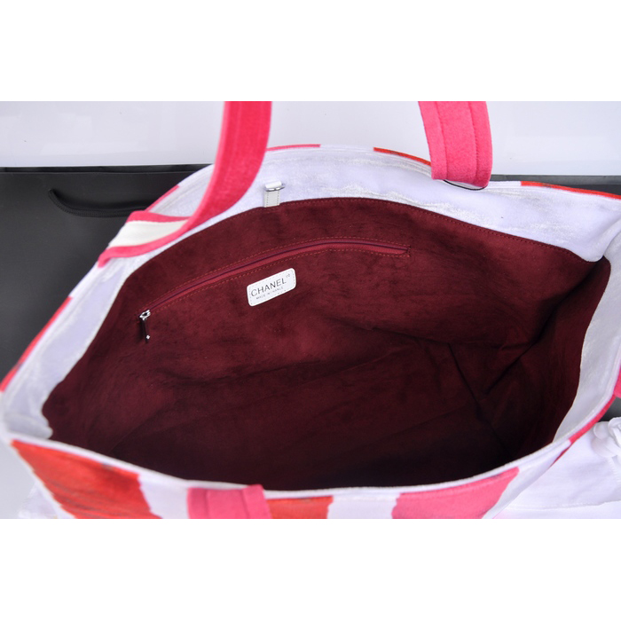 2014 Chanel Shoulder Bag Cotton Satin A66946 Red