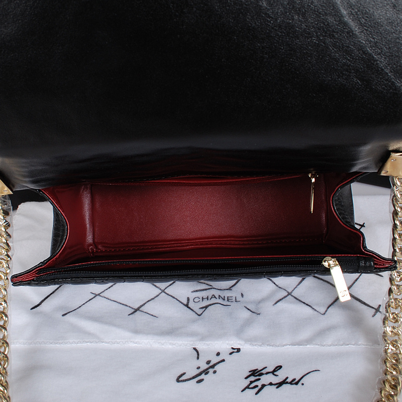 2014 Le Boy Chanel Flap Shoulder Bag Original Leather A68915 Black