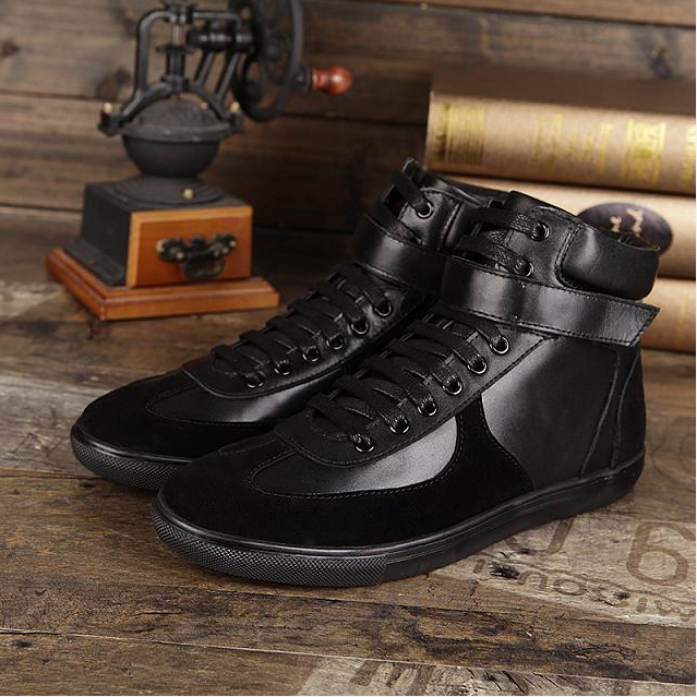 2015 Burberry men Nubuck high-top casual Boots