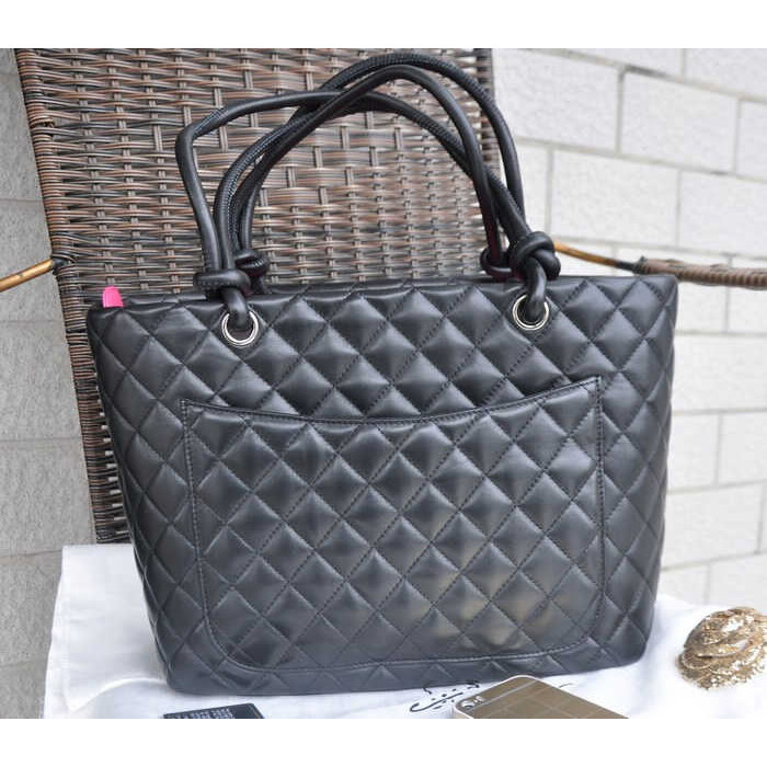 2015 Chanel Large Tote bag Original sheepskin in Black