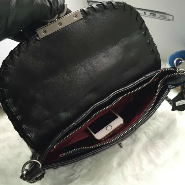 2016 Chanel Tote shoulder Bag Sheepskin Leather A9838 Black