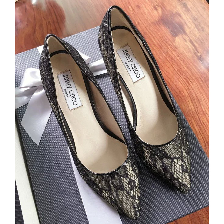 2016 Jimmy Choo Women high-heeled shoes in Lace with Heel Height 8cm