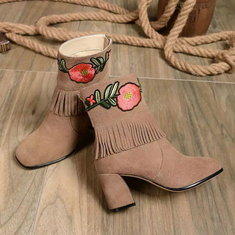 2016 gucci women Boots in Nubuck leather