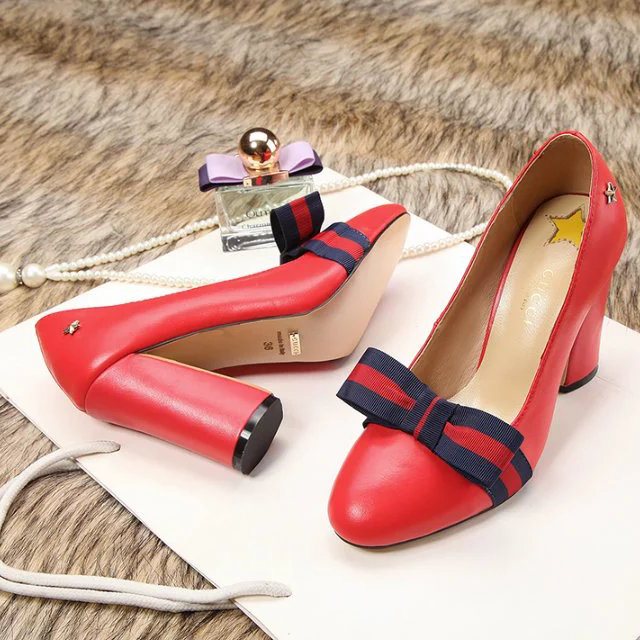 2016 gucci women shoes in Calfskin leather Heel Height 9cm