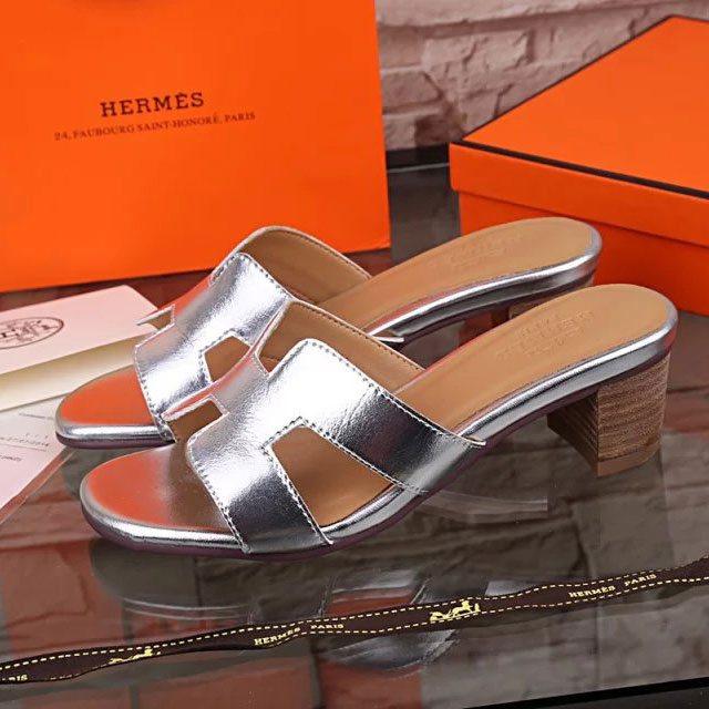 2016 hermes classic women Slippers in Calfskin leather