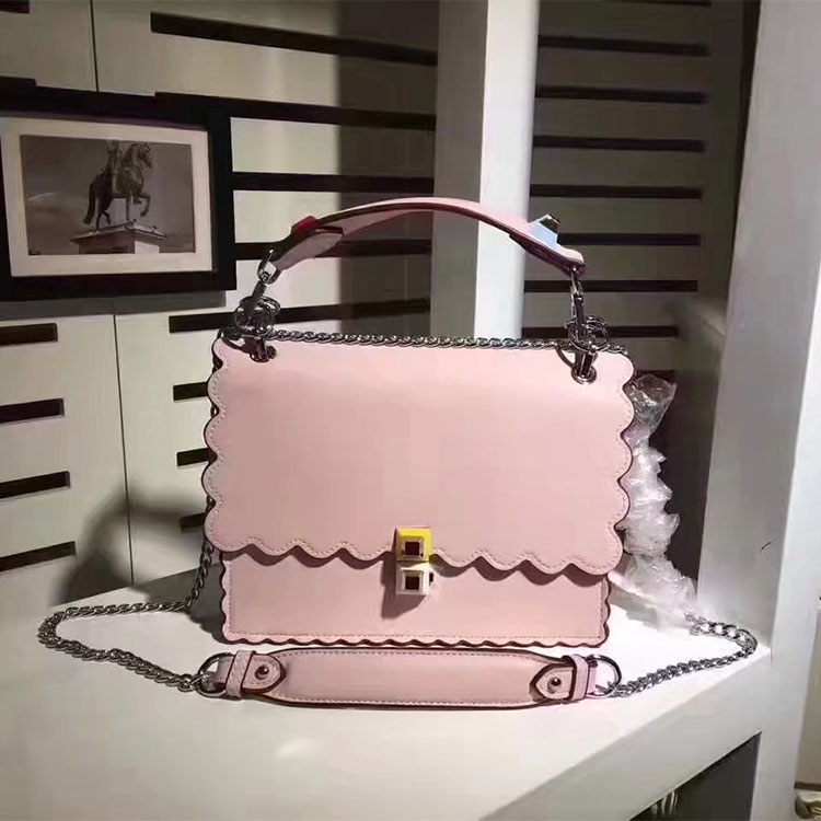 2017 Fendi KAN I handbag in calfskin leather 8BT3961