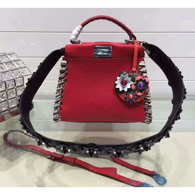 2017 Fendi MINI PEEKABOO handbag in Original calfskin leather 2447