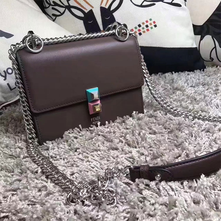2017 Fendi SMALL KAN I bag in calfskin leather 8M0381
