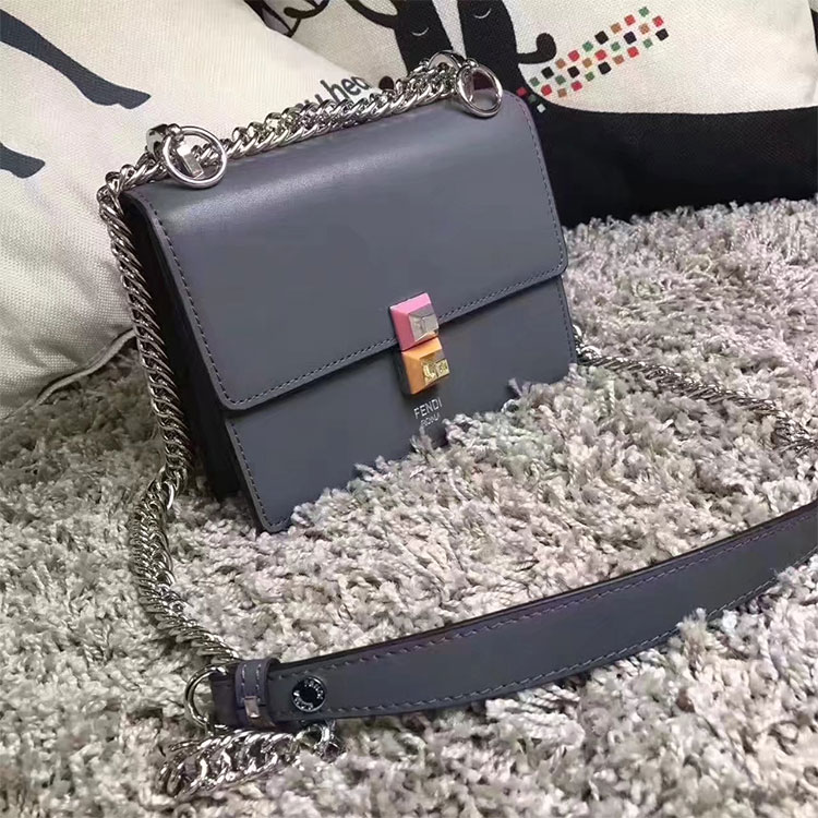 2017 Fendi SMALL KAN I bag in calfskin leather 8M0381