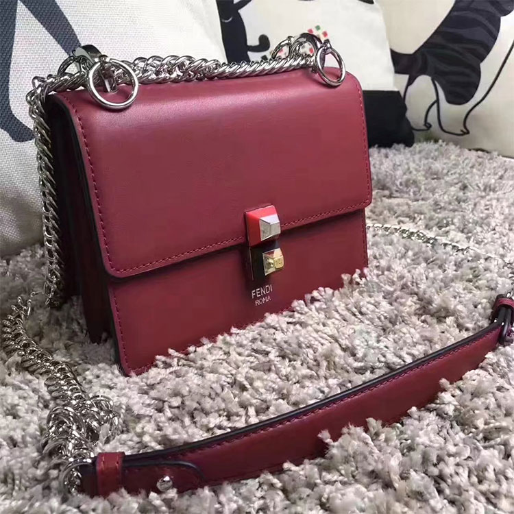 2017 Fendi SMALL KAN I bag in original calfskin leather 8M0381