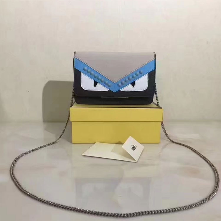 2017 Fendi WALLET ON CHAIN in leather 8M03469