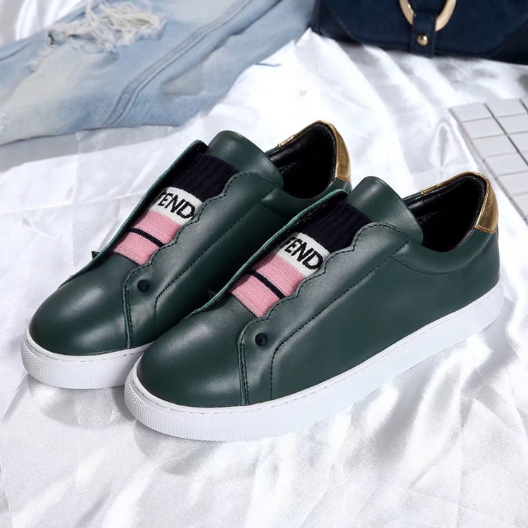 2017 Fendi women Sneakers shoes in Calfskin leather