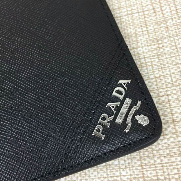 2018 Prada saffiano leather document holder