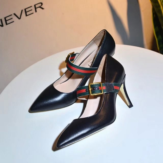 2018 gucci women shoes in Calfskin leather Heel 7.5cm