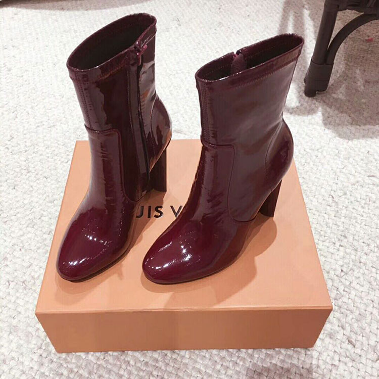 2019 Louis vitton women Boots in Patent leather Heel 10cm