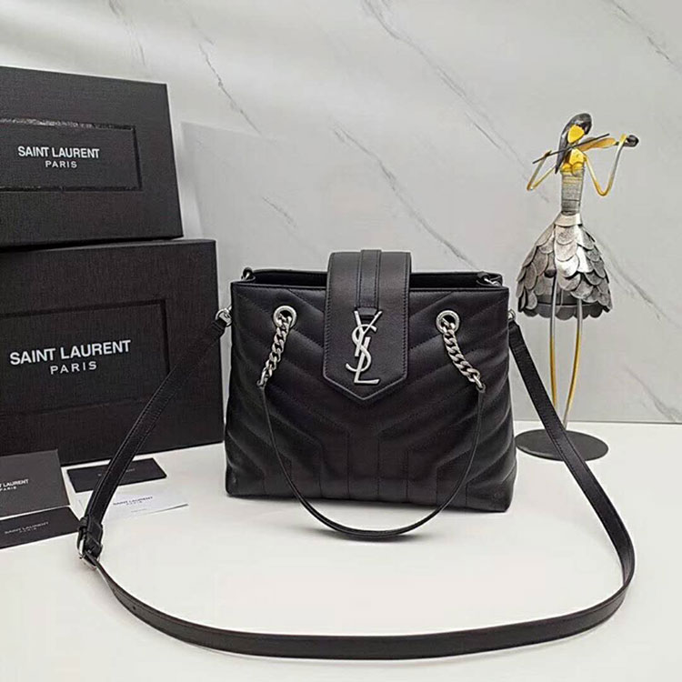 2019 SAINT LAURENT LOULOU SMALL SHOPPING BAG IN MATELASSE Y LEATHER