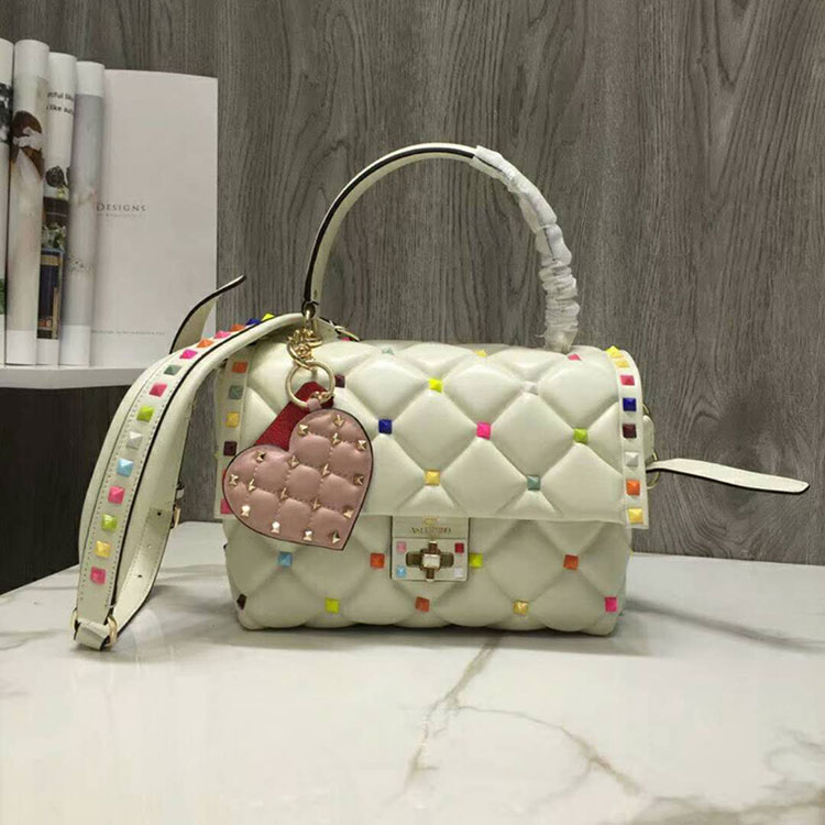 2019 VALENTINO CANDYSTUD TOP HANDLE BAG