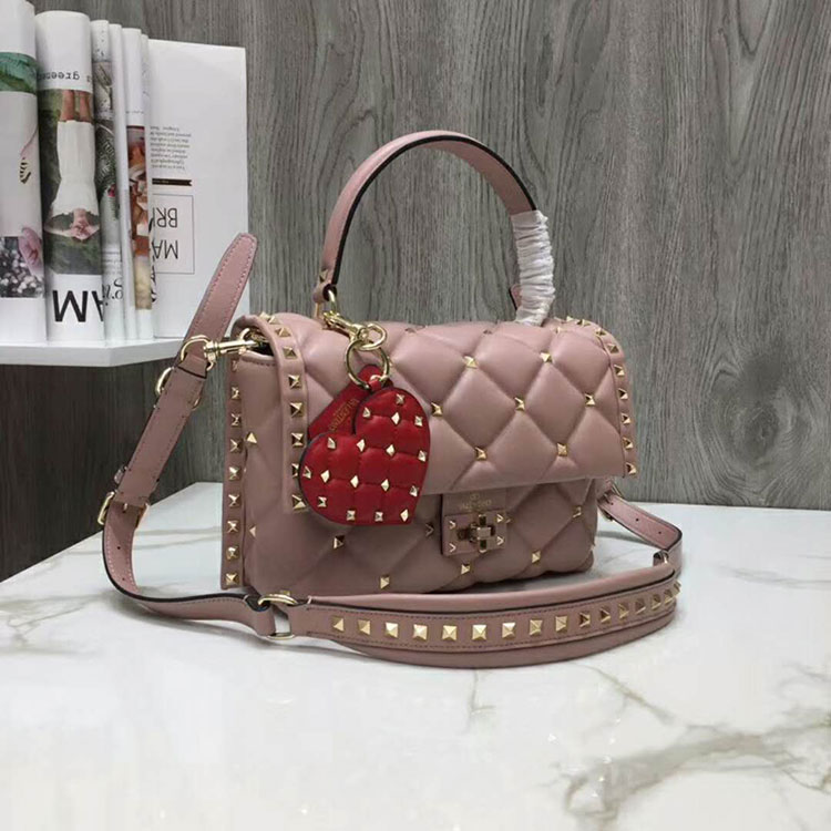 2019 VALENTINO CANDYSTUD TOP HANDLE BAG