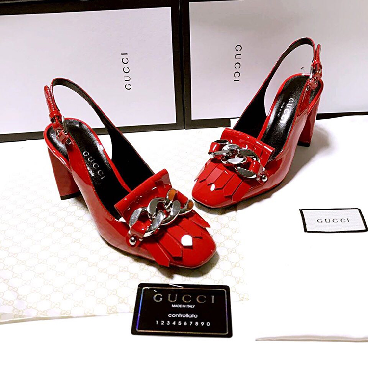 2019 gucci women shoes in Calfskin Heel 8cm