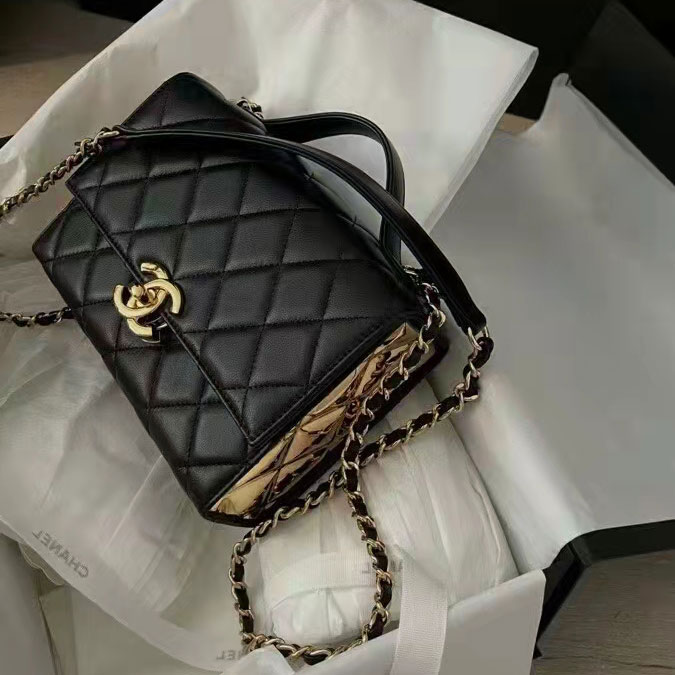 2021 Chanel MINI FLAP BAG WITH HANDLE