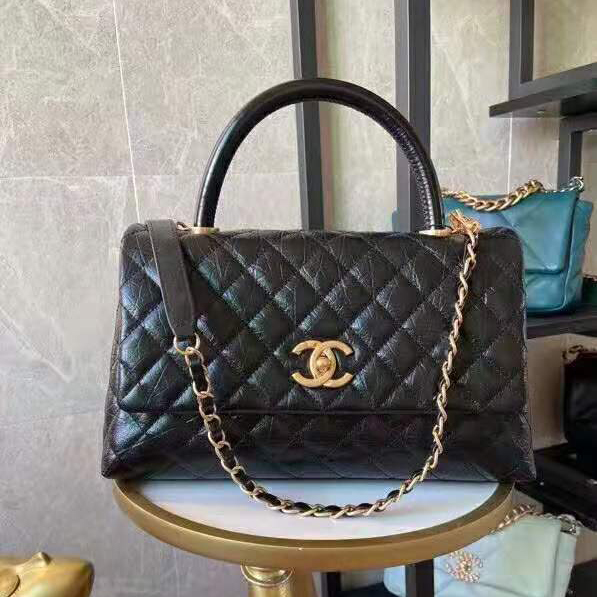 2021 Chanel large flap bag with top handle