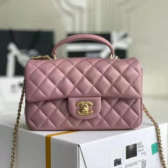 2021 Chanel mini flap bag with top handle