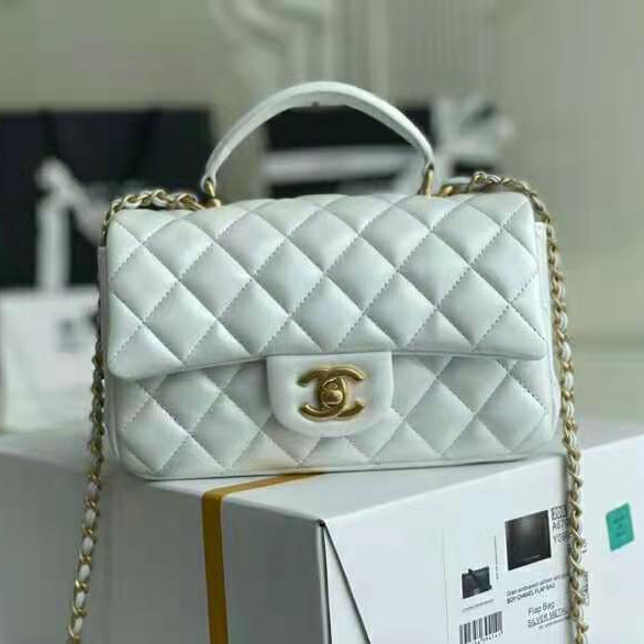 2021 Chanel mini flap bag with top handle