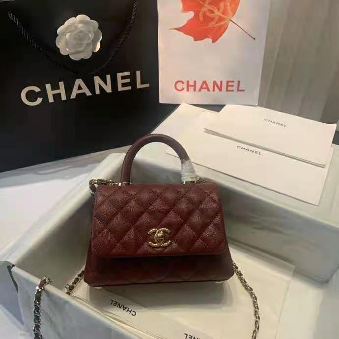 2021 Chanel mini flap bag with top handle