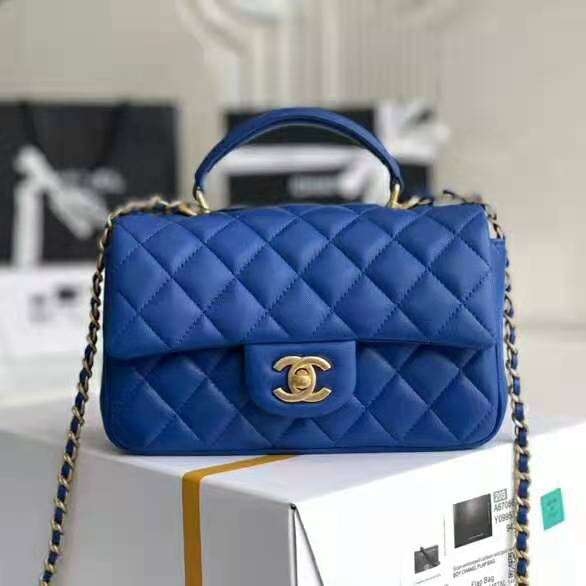 2021 Chanel mini flap bag with top handle