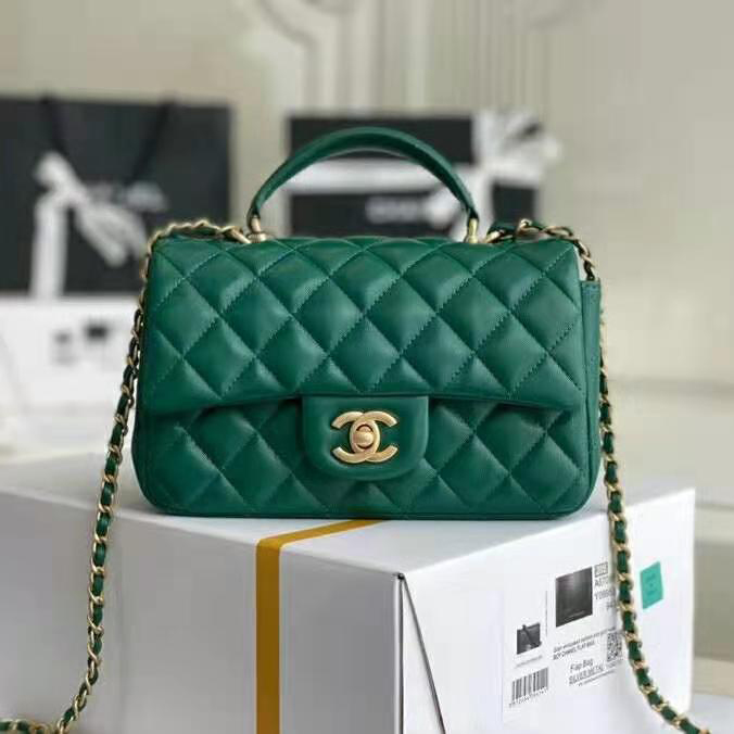 2021 Chanel mini flap bag with top handle