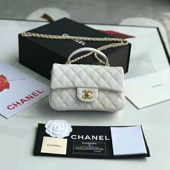 2021 Chanel mini flap bag with top handle