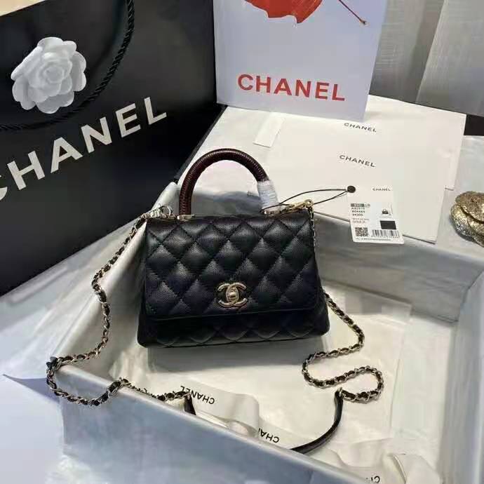 2021 Chanel mini flap bag with top handle