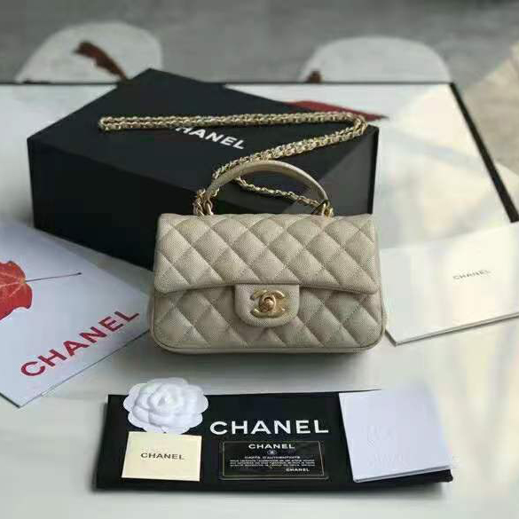 2021 Chanel mini flap bag with top handle