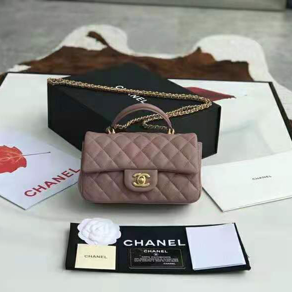 2021 Chanel mini flap bag with top handle