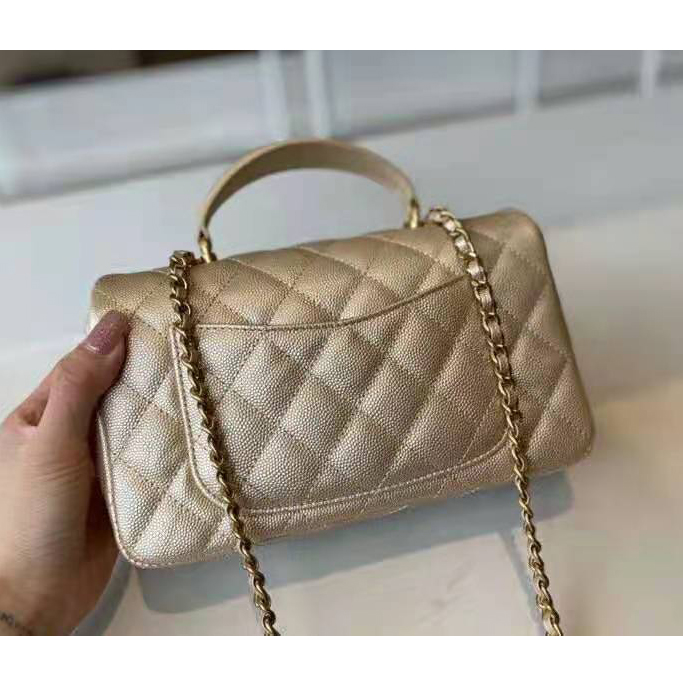 2021 Chanel mini flap bag with top handle