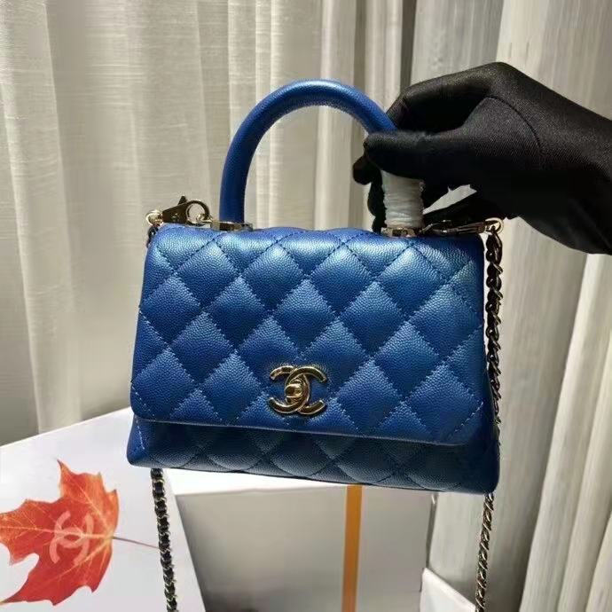 2021 Chanel small flap bag with top handle