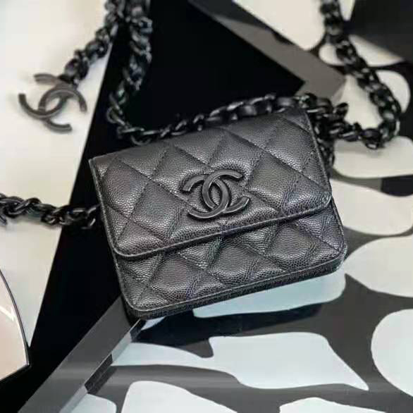 2021 chanel belt flap card holder
