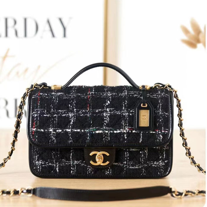 2022 Chanel SMALL FLAP BAG WITH TOP HANDLE