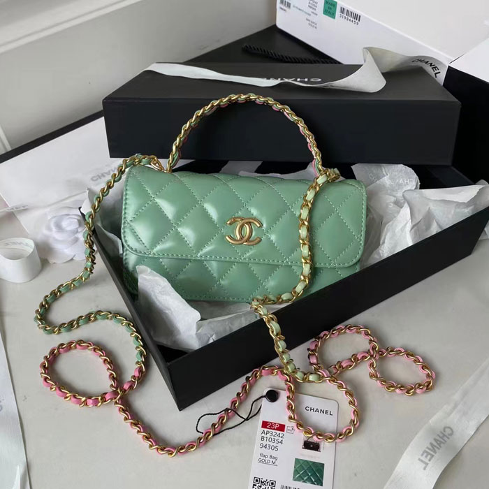 2023 Chanel FLAP PHONE HOLDER WITH CHAIN