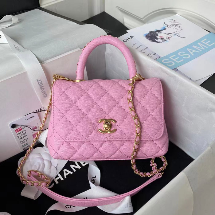 2023 Chanel MINI FLAP BAG WITH TOP HANDLE