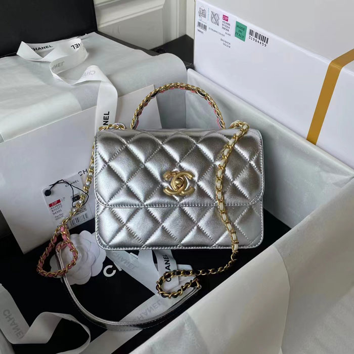 2023 Chanel MINI FLAP BAG WITH TOP HANDLE