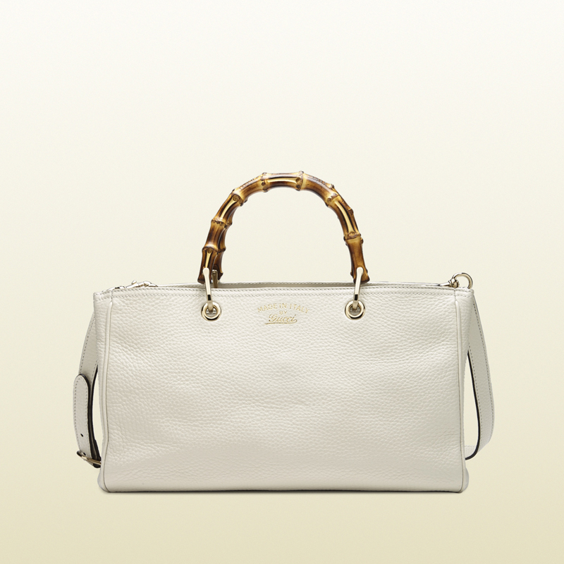 Bamboo shopper leather tote